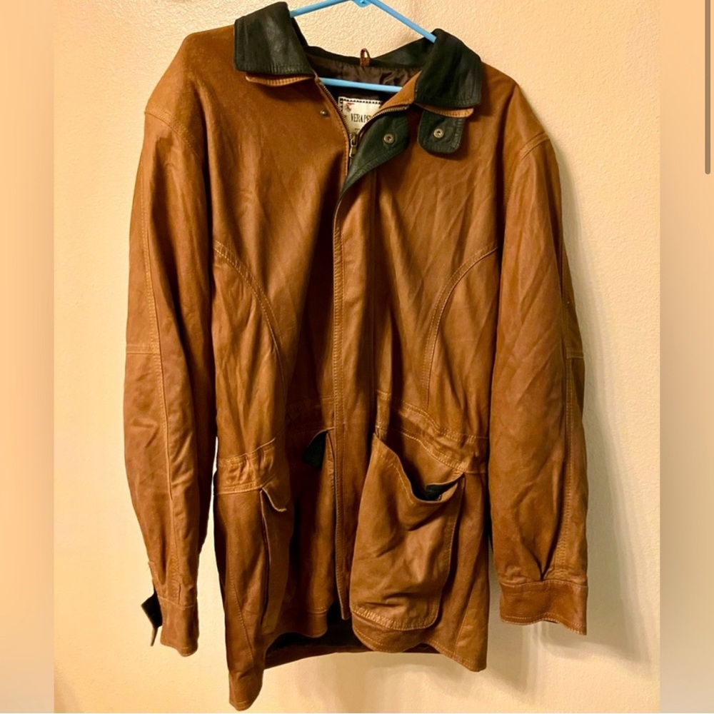Vera Pelle Made in Italy Mens suede leather jacket Size S (fits medium)